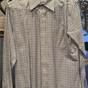 Brooks Brothers Men's Plaid Shirt - Black and White